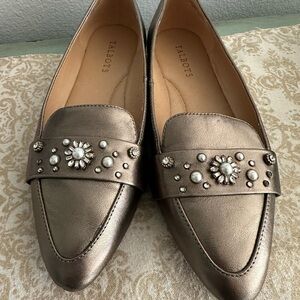 Talbots Women's Bronze Embellished Loafers